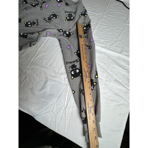 Sanrio Chococat Gray Sweatshirt XS Bioworld‎ Kawaii Hearts Cat Pullover HTF - Picture 6 of 8